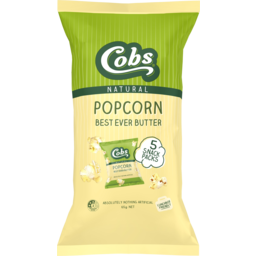 Photo of Cobs Best Ever Butter Natural Popcorn 5 Pack 65g