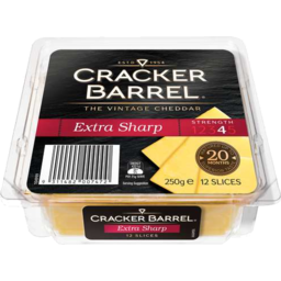Photo of Cracker Barrel Vintage Cheddar Extra Sharp 12 Slices 250gm