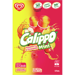 Photo of Streets Calippo Minis Raspberry Pineapple Ice Blocks 10 Pack 575ml