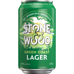 Photo of Stone & Wood Green Coast Lager 375ml Can 375ml