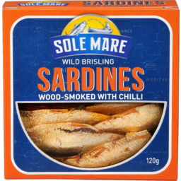 Photo of Sole Mare Wild Brisling Sardines Wood Smoked With Chilli 120g