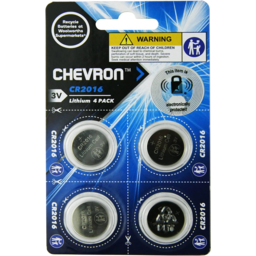 Photo of Chevron Lithium Cr2016 4 Pack