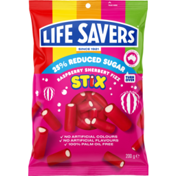 Photo of Life Savers 25% Reduced Sugar Raspberry Sherbert Fizz Stix