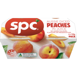 Photo of Spc Peaches Diced In Tasty Juice 4 Pack