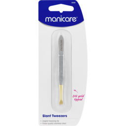 Photo of Manicare Slant Tweezers, Gold Tipped  