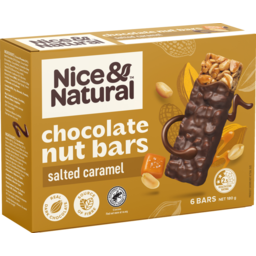 Photo of Nice & Natural Chocolate Nut Bars Salted Caramel With Real Dark Chocolate 6pk