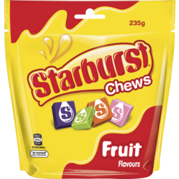 Photo of Starburst Original Fruit Chews Lollies Large Bag 235g