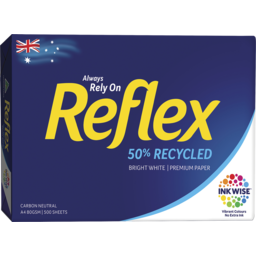 Photo of Reflex 50% Recycled Bright White Carbon Neutral A4 Pack 297mm