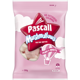 Photo of Pascall Marshmallows Pink & White Vanilla Raspberry 280g