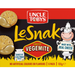 Photo of Uncle Tobys Le Snak Cheesy Vegemite Dip And Crackers 6 Pack 132g