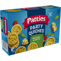 Photo of Patties Party Quiches Spinach & Fetta 12 Pack