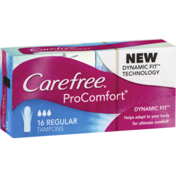 Photo of Carefree Procomfort Regular Tampons 16 Pack 