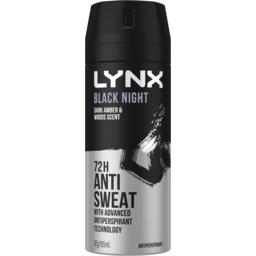 Photo of Lynx Antiperspirant Aerosol Black Night 165 Ml