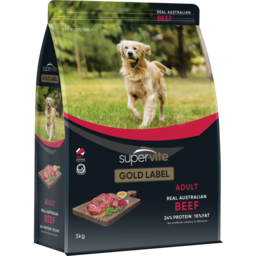 Photo of Supervite Gold Label Adult Beef Dry Dog Food 3kg