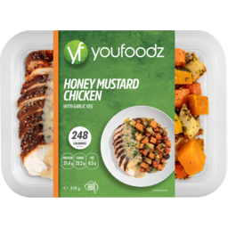 Photo of Youfoodz Honey Mustard Chicken With Garlic Veg Ready To Eat Fresh Meal 318g