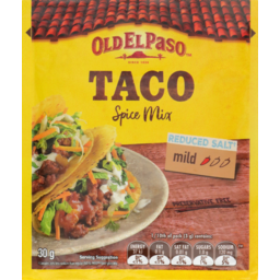 Photo of Old El Paso Spice Mix Taco Reduced Salt Mild 30gm