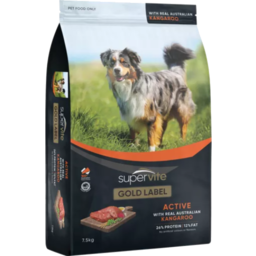 Photo of Supervite Dried Dog Food Gold Label Active Kangaroo