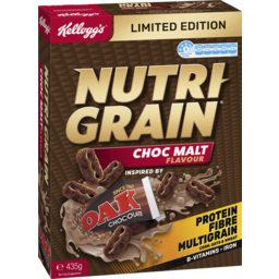 Photo of Kellogg's Nutri-Grain Limited Edition Oak Choc Malt 435g 435g