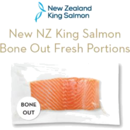 Photo of NZ King Salmon Portion (Skin On Bone Out) 