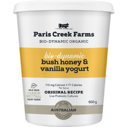 Photo of B.D Paris Creek Bush Honey & Vanilla Yoghurt 500g