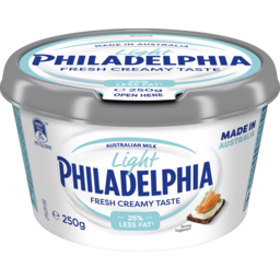 Photo of Kraft Philadelphia Light Cream Cheese Tub 250g
