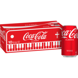 Photo of Coca-Cola Classic Soft Drink Cans 10x375ml