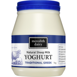 Photo of Meredith Dairy Sheeps Milk Nat Yoghurt Blue 1kg
