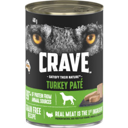 Photo of Crave Grain Free Wet Dog Food Turkey Pate Can