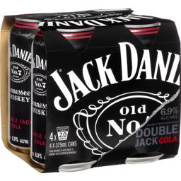 Photo of Jack Daniel's Double Jack & Cola Can 4 Pack