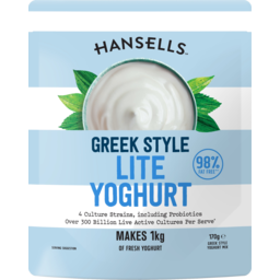 Photo of Hansells 98% Fat Free Greek Style Lite Yoghurt Mix