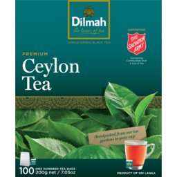 Photo of Dilmah Premium Ceylon Tea Bags 100 Pack
