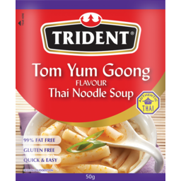 Photo of Trident Tom Yum Goong Flavour Thai Noodle Soup Gluten Free) 50g