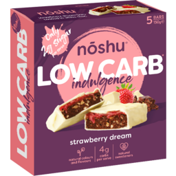 Photo of Noshu Low Carb Indulgence Bars - Strawberry Dream