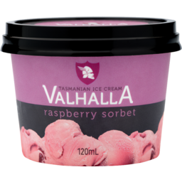 Photo of Valhalla Mini Ice Cream Cup Raspberry Sorbet 120mL
