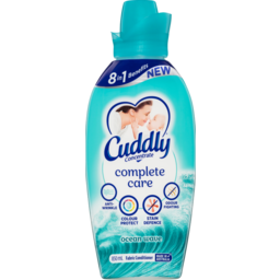 Photo of Cuddly Concentrate Complete Care Liquid Fabric Softener Conditioner, 850ml, Ocean Wave, Long Lasting Fragrance 850ml