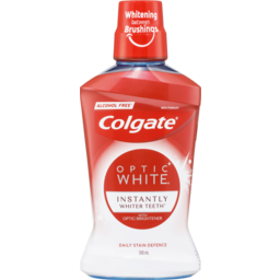 Photo of Colgate Optic White Teeth Whitening Mouthwash, , With Optic Brightener, Alcohol Free 500ml