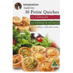 Photo of Temptation Bakeries 30 Petite Quiches Mixed Pack m