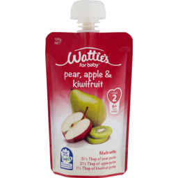 Photo of Wattie's For Baby Baby Food Pouch Pear Apple & Kiwifruit 120g
