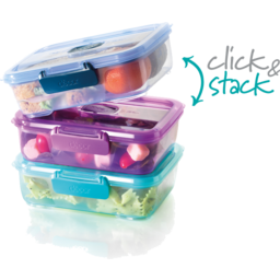 Photo of Decor Go Click & Stack Lunchbox Assorted Colours Ea