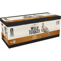Photo of Wild Turkey Original & Cola Can 10x375ml