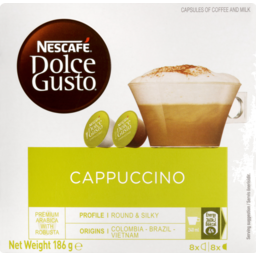 Photo of Nescafe Nescafé Dolce Gusto Cappuccino Coffee Capsules 186g