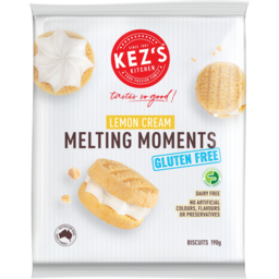 Photo of Kezs Kitchen Gluten Free & Dairy Free Free Lemon Cream Melting Moments Biscuits 190g