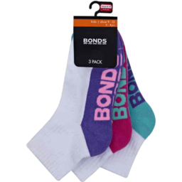 Photo of Bonds Kids Low Cut Sports Sock size 9+ 3 pack
