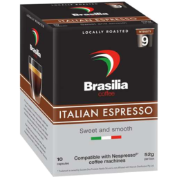 Photo of Brasilia Italian Espresso 10pk 52gm