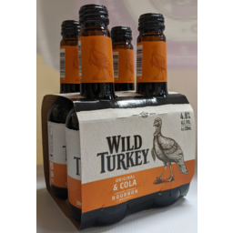 Photo of Wild Turkey & Cola 4.8% Bottle 4x330ml