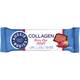 Photo of Aussie Bodies Collagen Protein Bar Berry Ripe Delight 45g