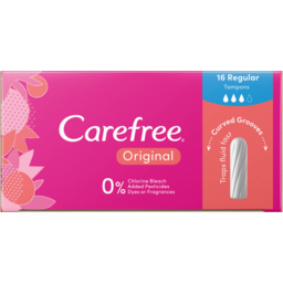 Photo of Carefree Original Regular Tampons 16 Pack