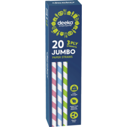 Photo of Deeko Paper Straws Jumbo