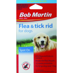 Photo of Bob Martin Flea & Tick Rid Spot On For Large Dogs Over Single Pack