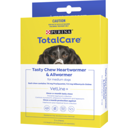 Photo of Purina Total Care Tasty Chew Heartwormer & Allwormer For Medium Dogs (11-22kg) 3 X Chews
